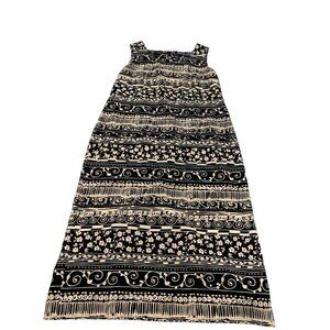 Sag Harbor Dress Sheath Dress Women 10 Black Square Neck Sleeveless Floral Print